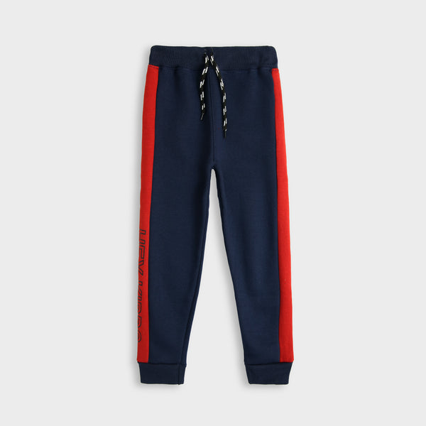 Double Tone Navy & Red Fleece Trouser