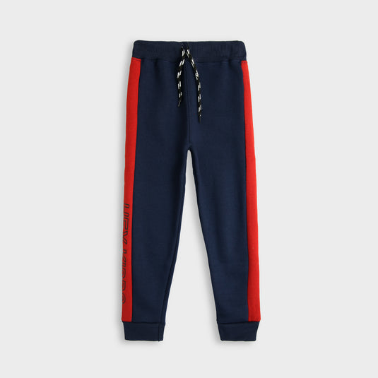 Double Tone Navy & Red Fleece Trouser