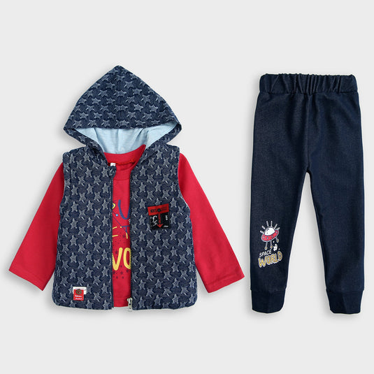 Space world jacket with hood+Inner & Trouser