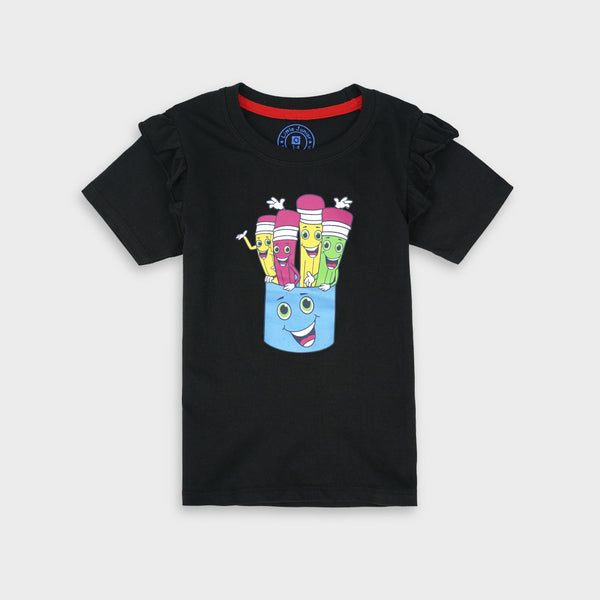 Fun Pencils Printed T-shirt