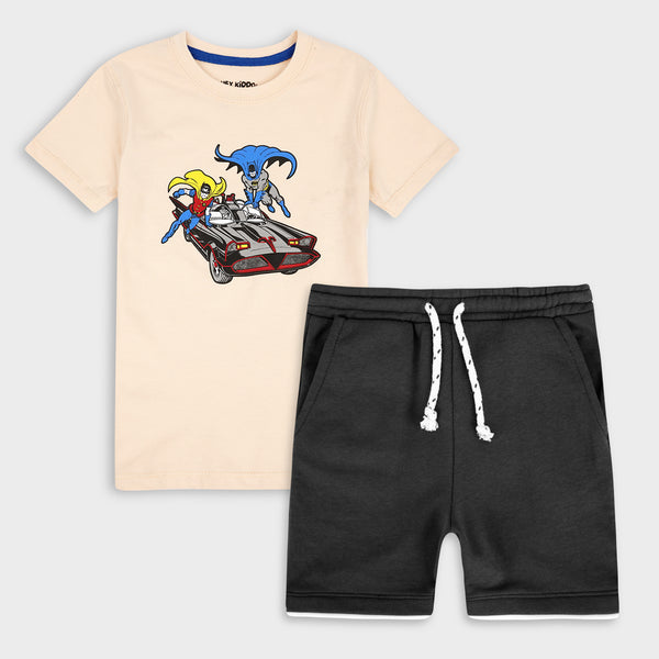 Batman Printed T-shirt & Shorts