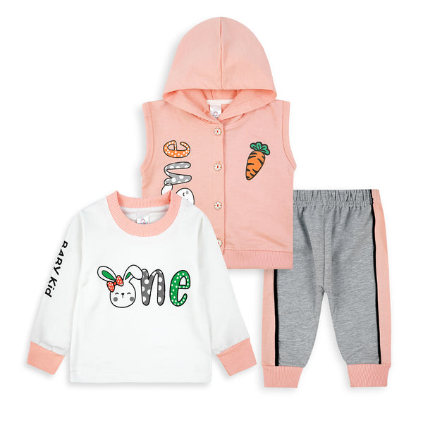 Carrot Hoodie Style 3Pc Dress