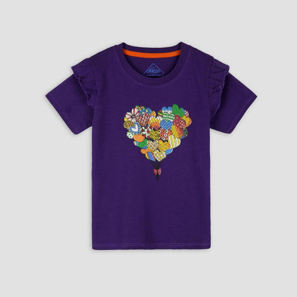 Hearts Printed T-shirt