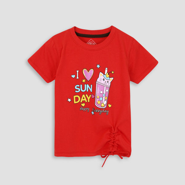 I Love Sunday Printed T-shirt